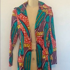 Beautiful African Print Maxi Trench Coat